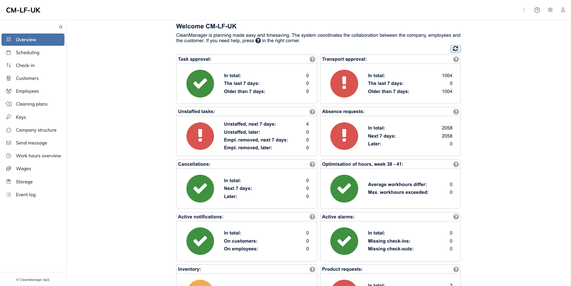 Release notes 30/09/2025 New design of the menu – CleanManager