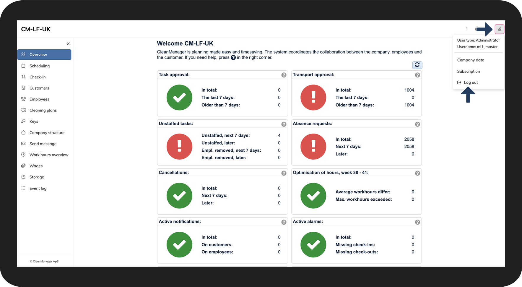 Welcome to the new design – CleanManager